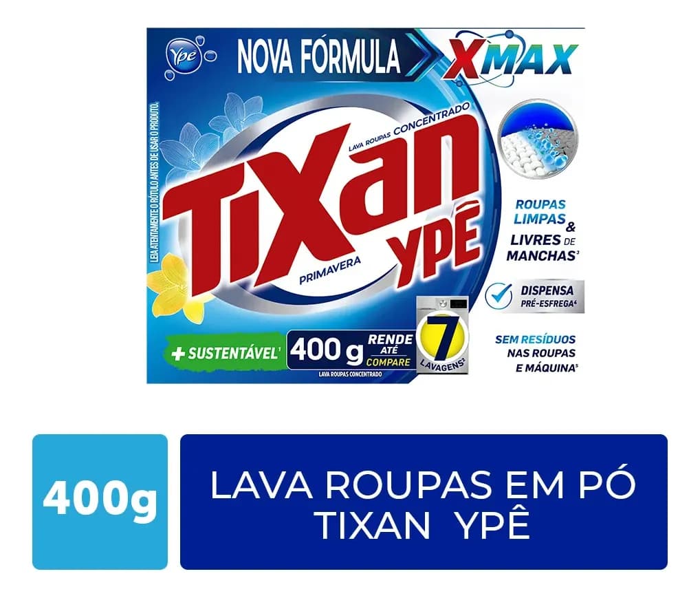 Sabão em Pó Tixan Ypê Primavera 400g