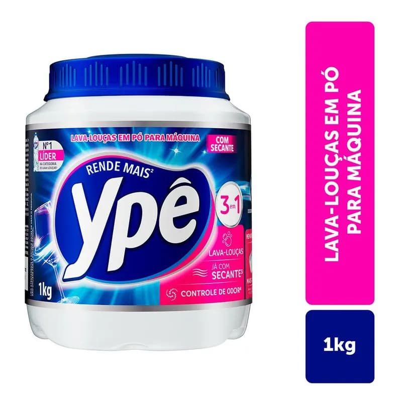 Detergente Lava Louças em Pó para Máquina Ypê 1Kg